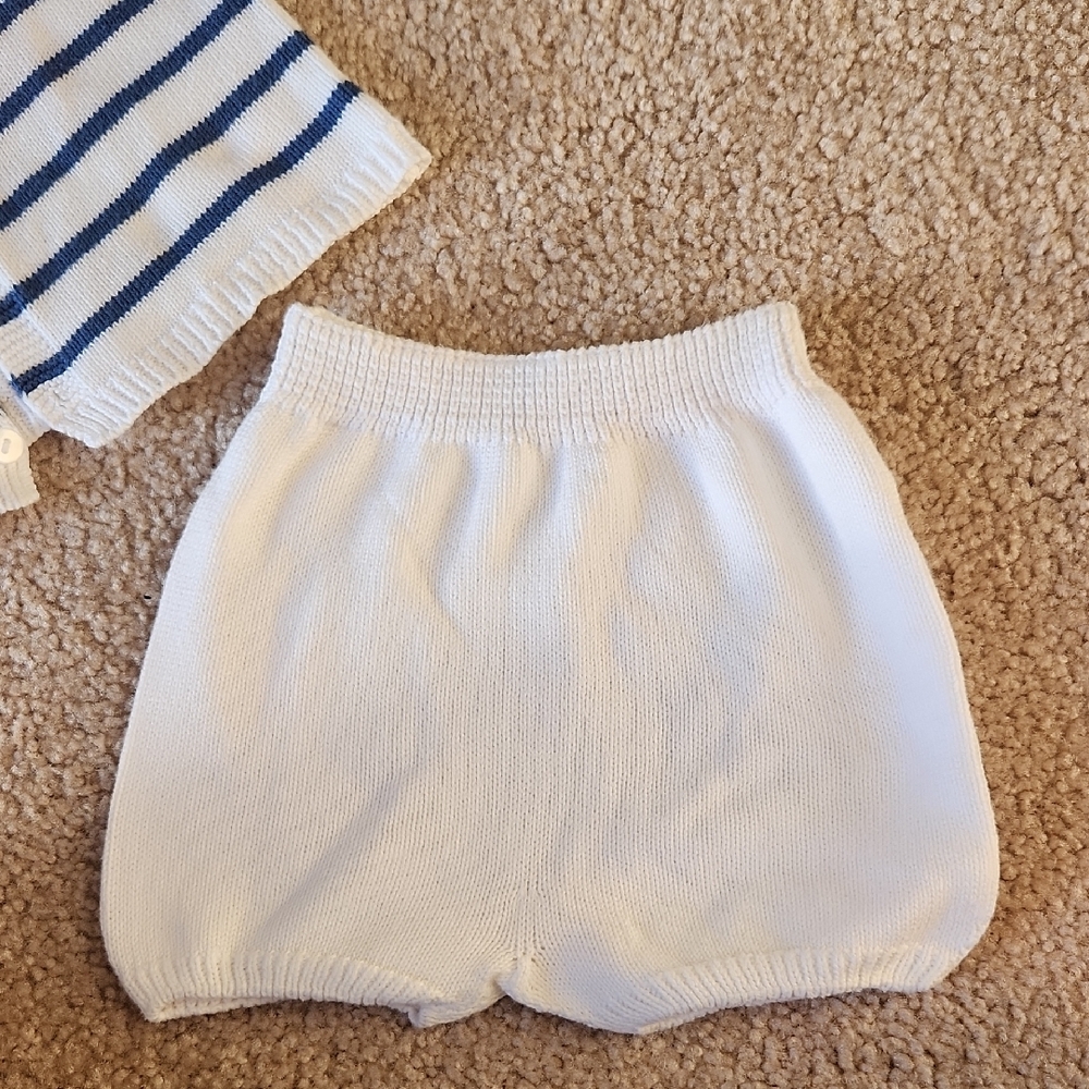 La Coqueta Baby Boy Nautical Knit Top and Bloomers Size 6 - 12 Months - Picture 5 of 5